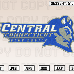 Central Connecticut Blue Devils Logos Embroidery Designs File, Ncaa Teams Embroidery Design File Instant Download