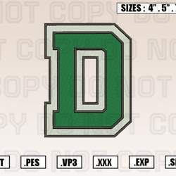 Dartmouth Big Green Logo Embroidery Designs File, Ncaa Teams Embroidery Design File Instant Download