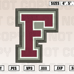 Fordham Rams Logo Embroidery Designs File, Ncaa Teams Embroidery Design File Instant Download