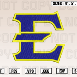 ETSU Buccaneers Logo Embroidery Designs File, Ncaa Teams Embroidery Design File Instant Download