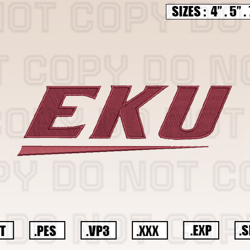 Eastern Kentucky Colonels Logo Embroidery Designs File, Ncaa Teams Embroidery Design File Instant Download