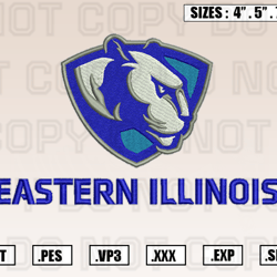 Eastern Illinois Panthers Logo Embroidery Designs File, Ncaa Teams Embroidery Design File Instant Download