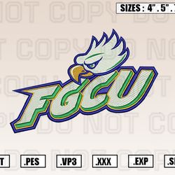 Florida Gulf Coast Eagles Logos Embroidery Designs File, Ncaa Teams Embroidery Design File Instant Download