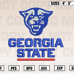 Georgia State Panthers Logos Embroidery Designs File, Ncaa Teams Embroidery Design File Instant Download