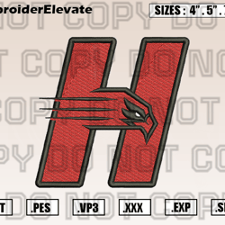 Hartford Hawks Logo Embroidery Designs File, Ncaa Teams Embroidery Design File Instant Download