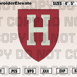 Harvard Crimson Logos Embroidery Designs File, Ncaa Teams Embroidery Design File Instant Download