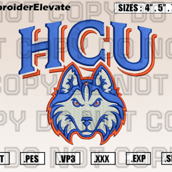 Houston Christian Huskies Logo Embroidery Designs File, Ncaa Teams Embroidery Design File Instant Download
