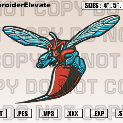 Delaware State Hornets Logo Embroidery Designs File, Ncaa Teams Embroidery Design File Instant Download