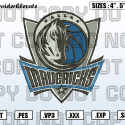 Logo Dallas Mavericks Embroidery Designs File, NBA Teams Embroidery Design File Instant Download