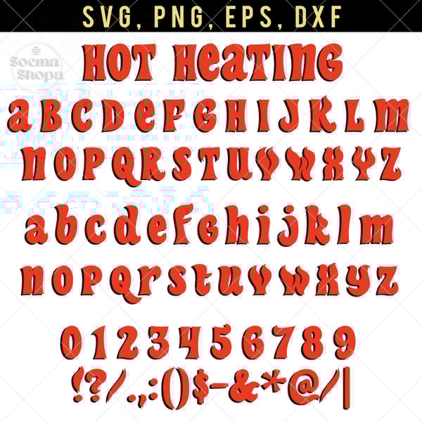 Hot Heating Letter Font SVG Clipart, Heat SVG font, Car Font | Inspire ...