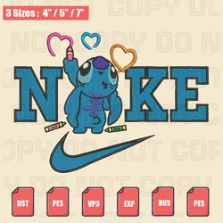nike stitch in love embroidery file, valentine nike embroidery designs, machine embroidery design files
