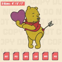 winnie the pooh embroidery file, valentine embroidery designs, machine embroidery design files
