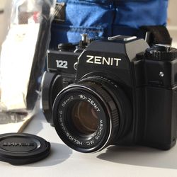 Zenit 122 Soviet 35mm SLR Camera with Helios 44m-6 2/58mm M42