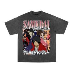 samurai champloo tee - vintage wash, black, cream, white