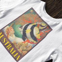 australia fish poster t-shirt, vintage poster shirt, traveler sweatshirt,travel tee,australia vintage tee,animal posters