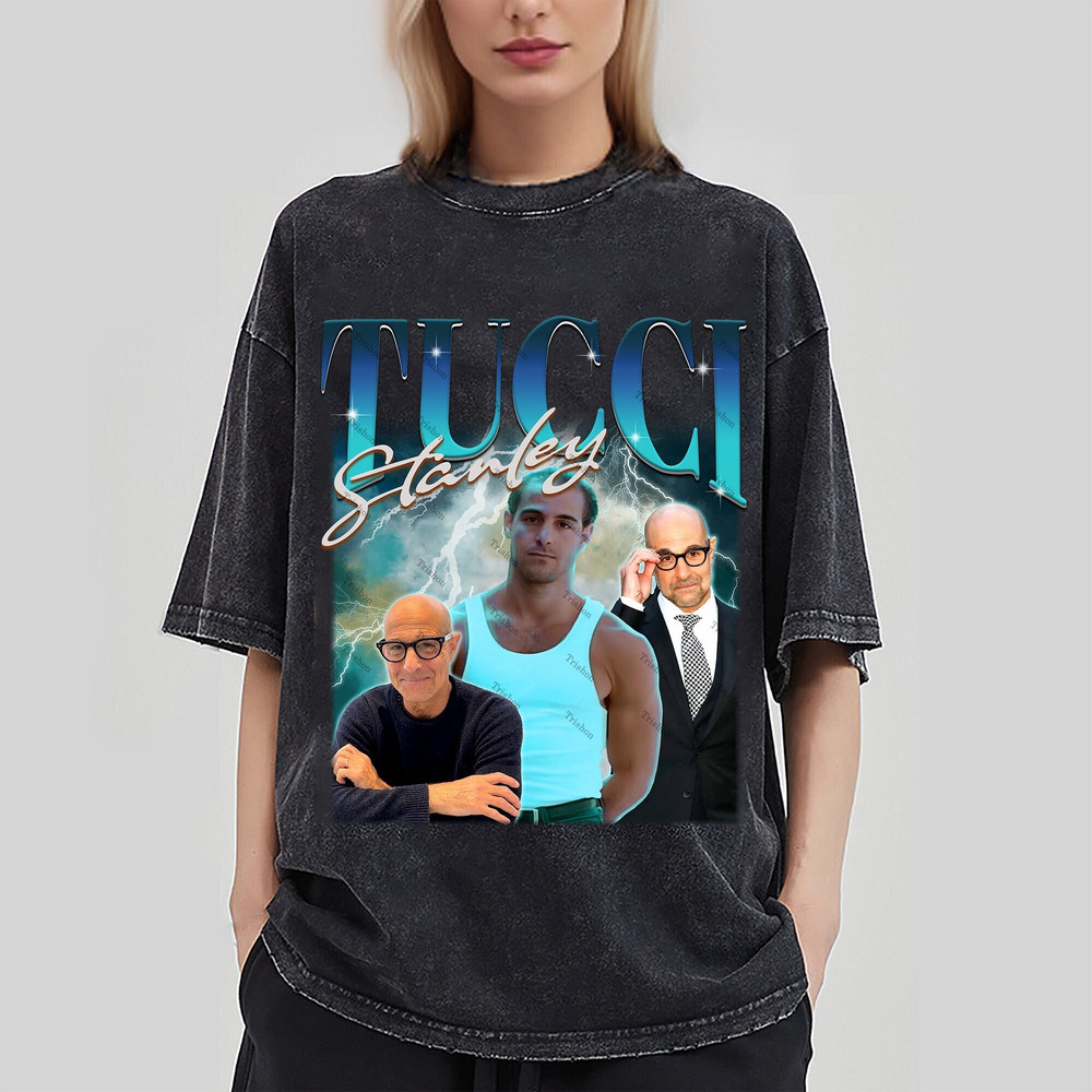 STANLEY TUCCI vintage shirt  Stanley Tucci Homage Tshirt  Stanley Tucci Fan Tees  Stanley Tucci Retro 90s Sweater  Stanley Tucci Merch.jpg