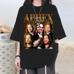 aphex twin shirt, aphex twin t-shirt, aphex twin tee, actor aphex twin homage, aphex twin character, college shirt, adul