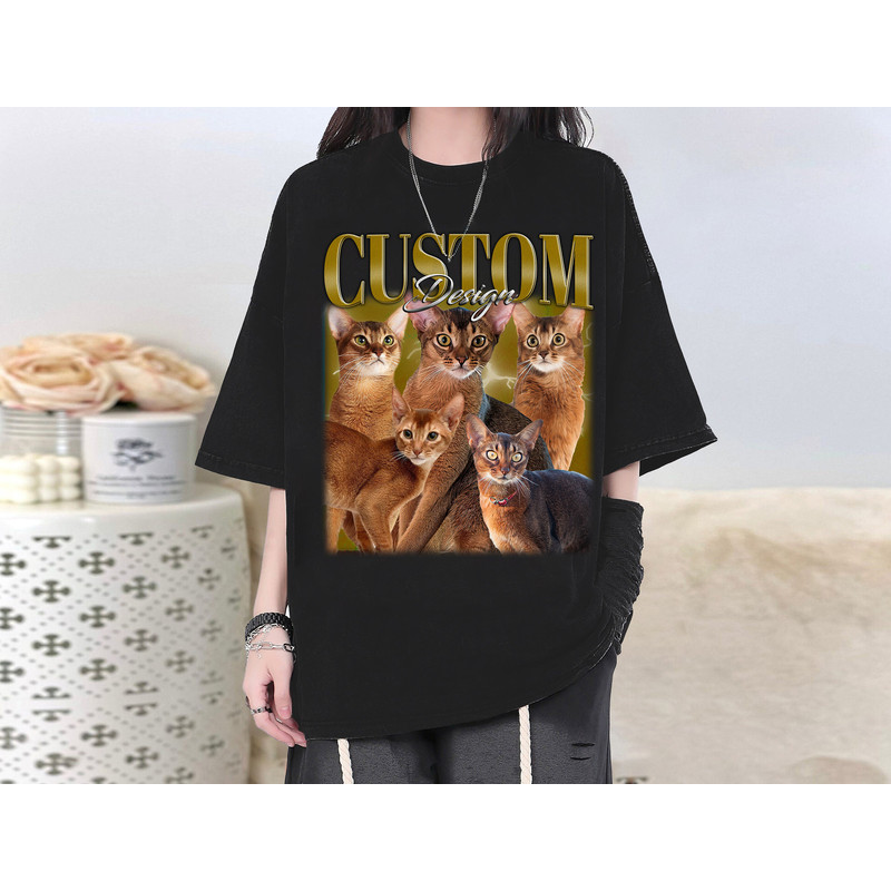 Custom Cat Character T-Shirt, Custom Cat Tee, Custom Cat Hoodie, Custom Cat Sweater, Black And Gray T-Shirt.jpg