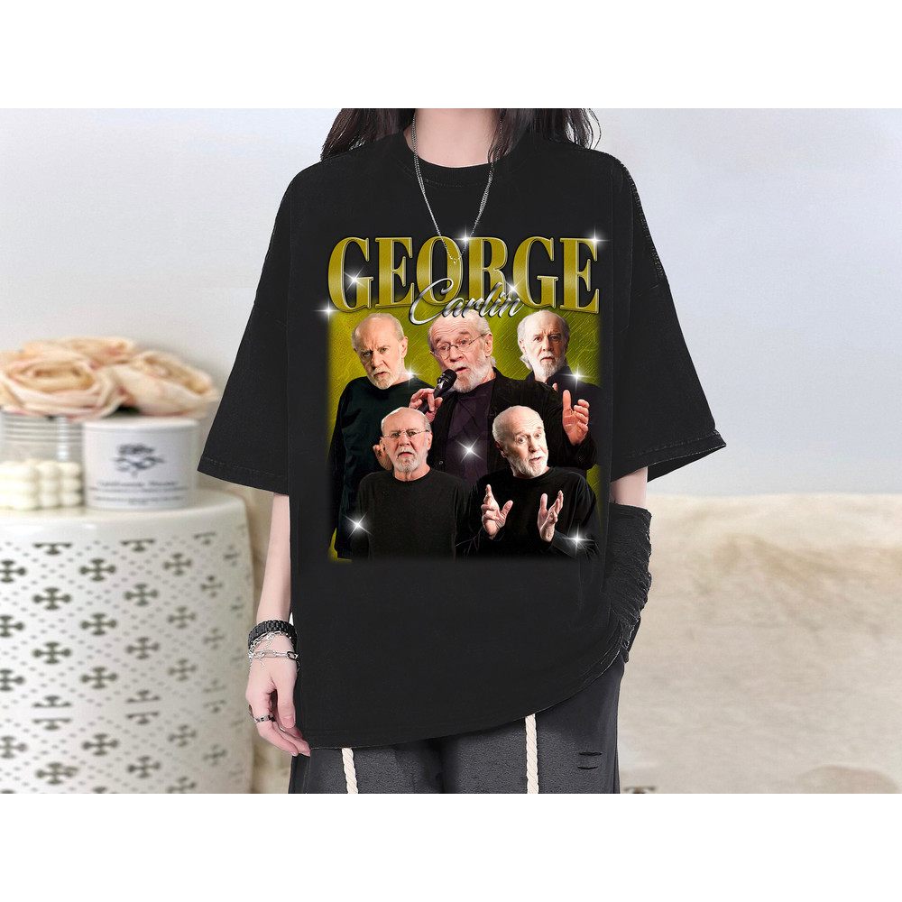 George Carlin T-Shirt, George Carlin Shirt, George Carlin Tees, George Carlin Homage, Movie Sweater, Movie Sweatshirt, Unisex T-Shirt.jpg