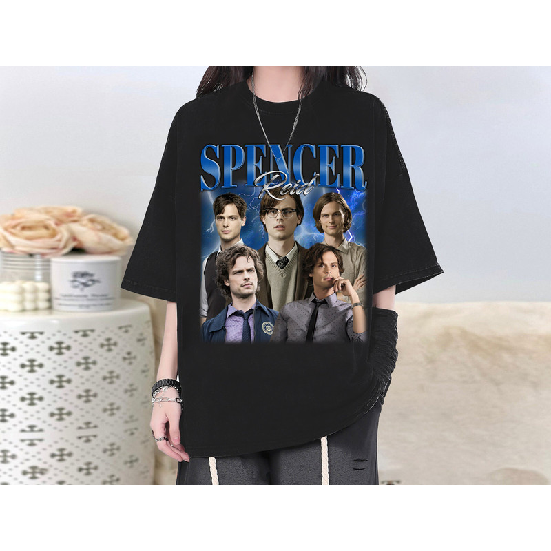 Spencer Reid T-Shirt, Spencer Reid Shirt, Spencer Reid Tees, Spencer Reid Homage, Spooky Sweatshirt, Short Sleeve T-Shirt, Unisex T-Shirt.jpg