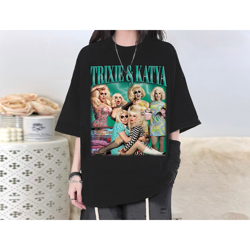 Trixie and Katya T-Shirt, Trixie and Katya Tee, Trixie and Katya Hoodie, Trixie and Katya Sweater, Spooky Sweatshirt, Short Sleeve T-Shirt.jpg