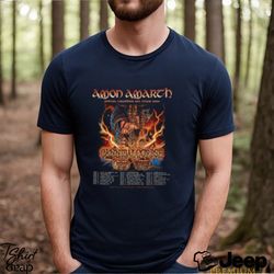 amon amarth metal crushes all tour 2024 vikings of north america poster tour list two sides print unisex t shirt