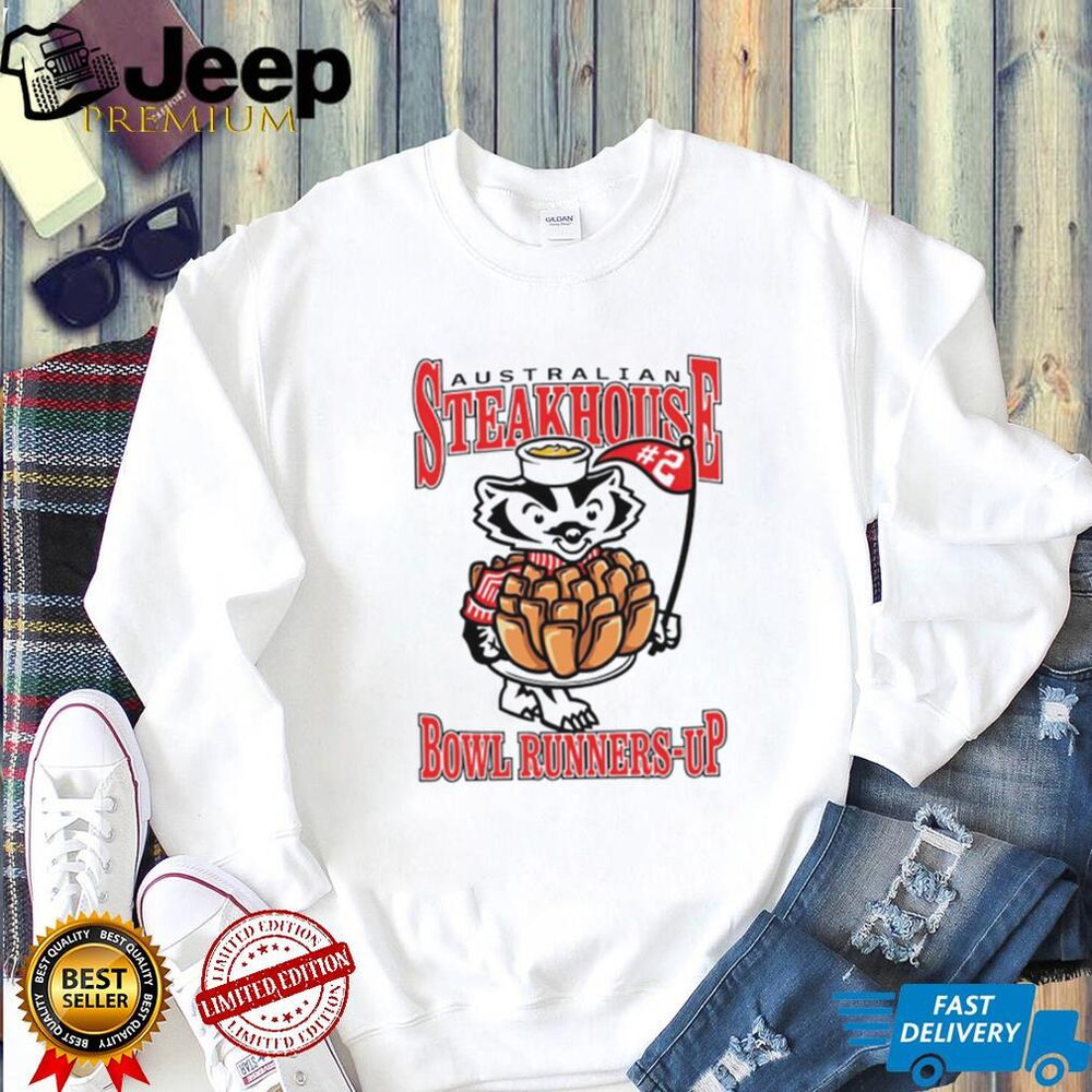 Bucky Badger Wisconsin Badgers football Australian Steakhouse Bowl Runners Up shirt - teejeep.jpg