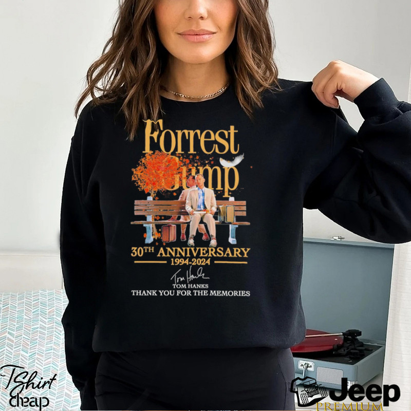 Design Forrest Gump 30th Anniversary 1994 2024 Tom Hanks Thank You For The Memories Signature Shirt - teejeep.jpg