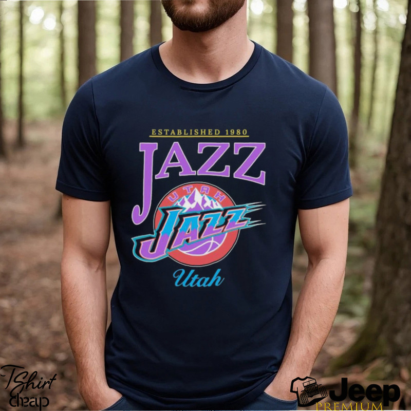 Established 1980 Jazz NBA Utah Jazz Basketball Shirt - teejeep 1.jpg