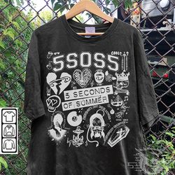 5 seconds of summer doodle art shirt, 5sos t-shirt