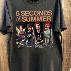5 seconds of summer music shirt, 5sos album vintage graphic 90s, 5sos show world tour 2023