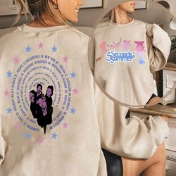 5 seconds of summer music shirt, 5sos shirt, vintage the show 2023 tour shirt, 5 seconds of summer shirt, tour band shir