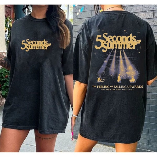 5SOS Albert Hall Black T-shirt, The Feeling of Falling Upwards Albert Hall T-Shirt.jpg