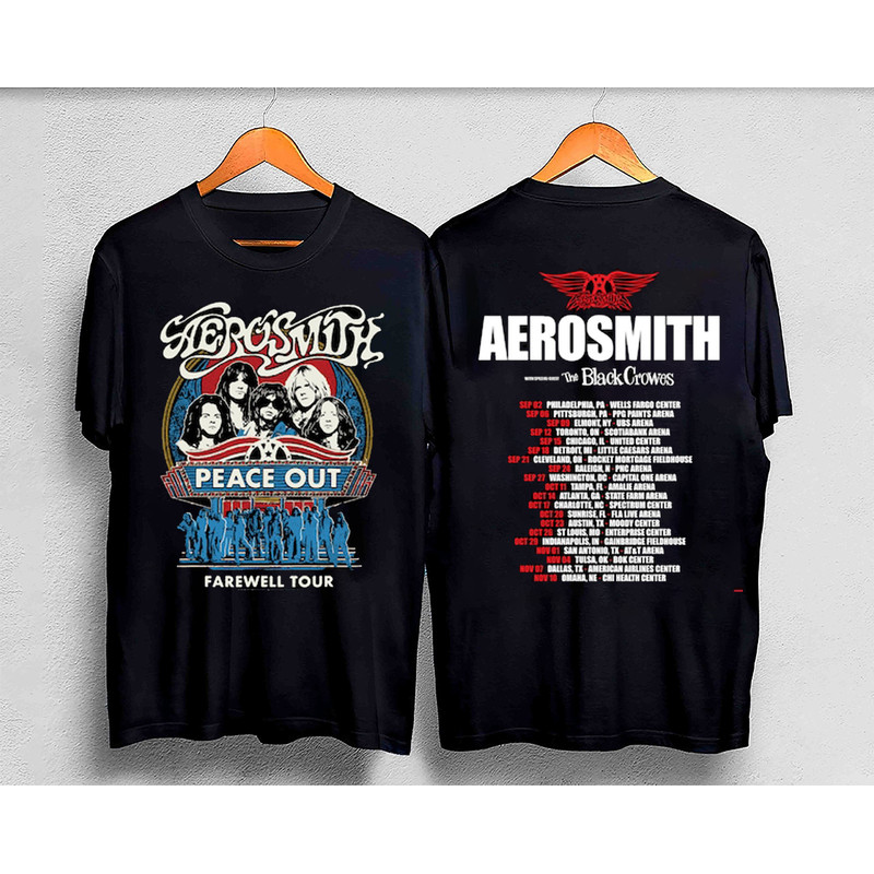 Aerosmith 2023 - 2024 Peace Out Farewell Tour The Black Crowes Tour Shirt 1.jpg