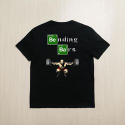 bending bars funny workout t-shirt, gym shirt, gift for weightlifter, oversized work out tee, pump cover, cute gym shirt