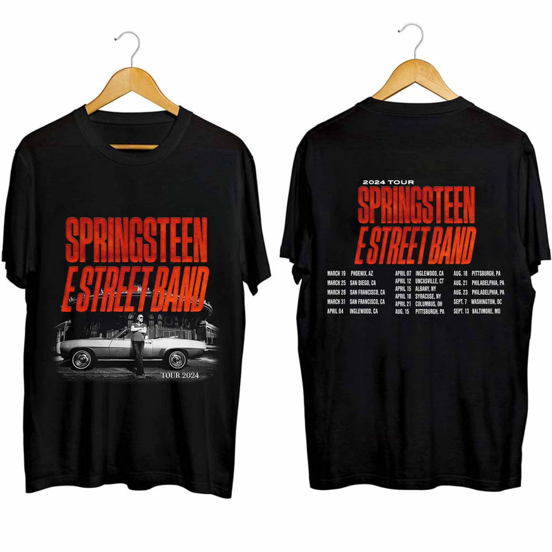 Bruce Springsteen & The E Street Band Rescheduled US Tour 2024 Shirt, Bruce Springsteen Fan Shirt, Bruce Springsteen 2024 Concert Shirt 1.jpg