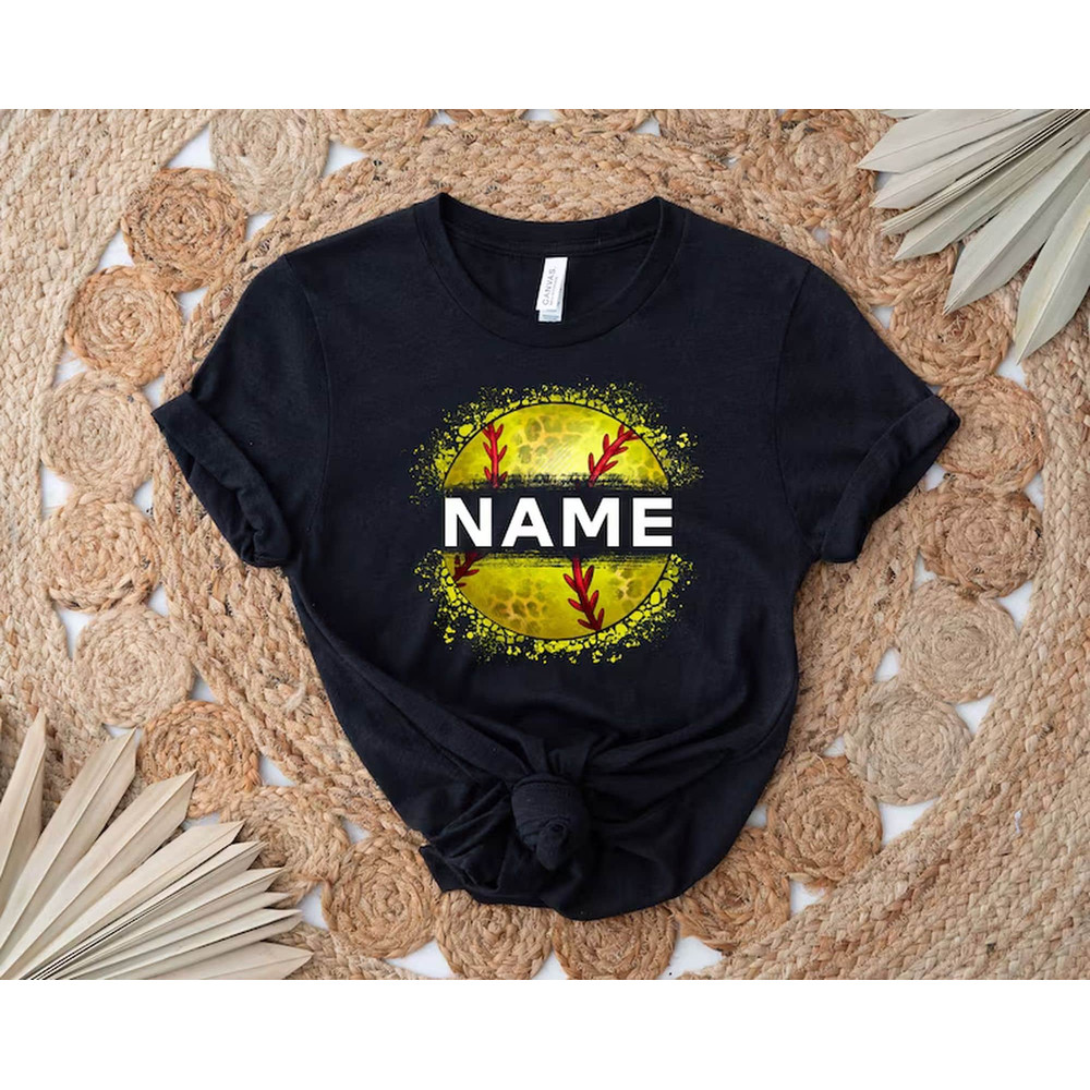 Custom Name Softball Shirt, Personalized Softball Shirt, Softball Mom Shirt, Softball Girl Shirt, Softball Family Shirt, Softball Team Shirt.jpg