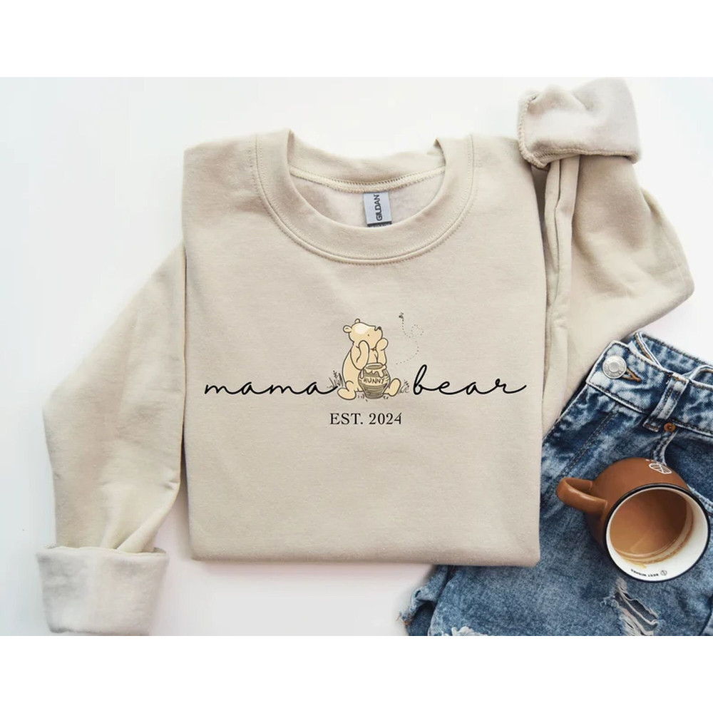 Mama Bear Sweatshirt  Custom Pooh Bear Mom Sweatshirt  Winnie the Pooh Sweatshirt  Mom Gifts  Disneyland Family Vacation.jpg