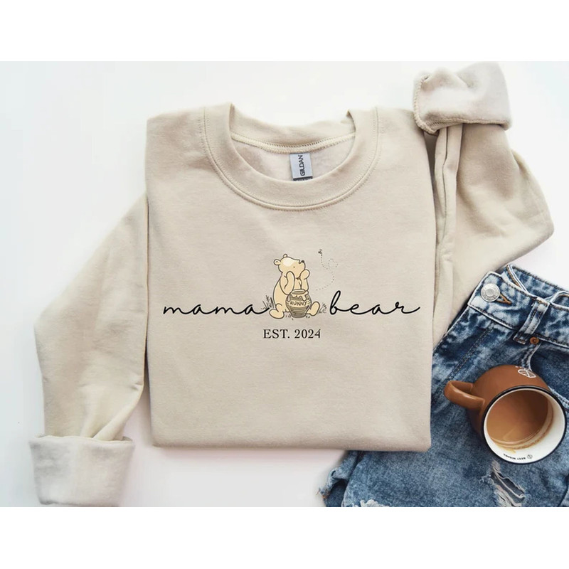 Mama Bear Sweatshirt  Custom Pooh Bear Mom Sweatshirt  Winnie the Pooh Sweatshirt  Mom Gifts  Disneyland Family Vacation.jpg