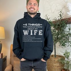 5 things you should know about my wife tee, funny husband sweater, 3