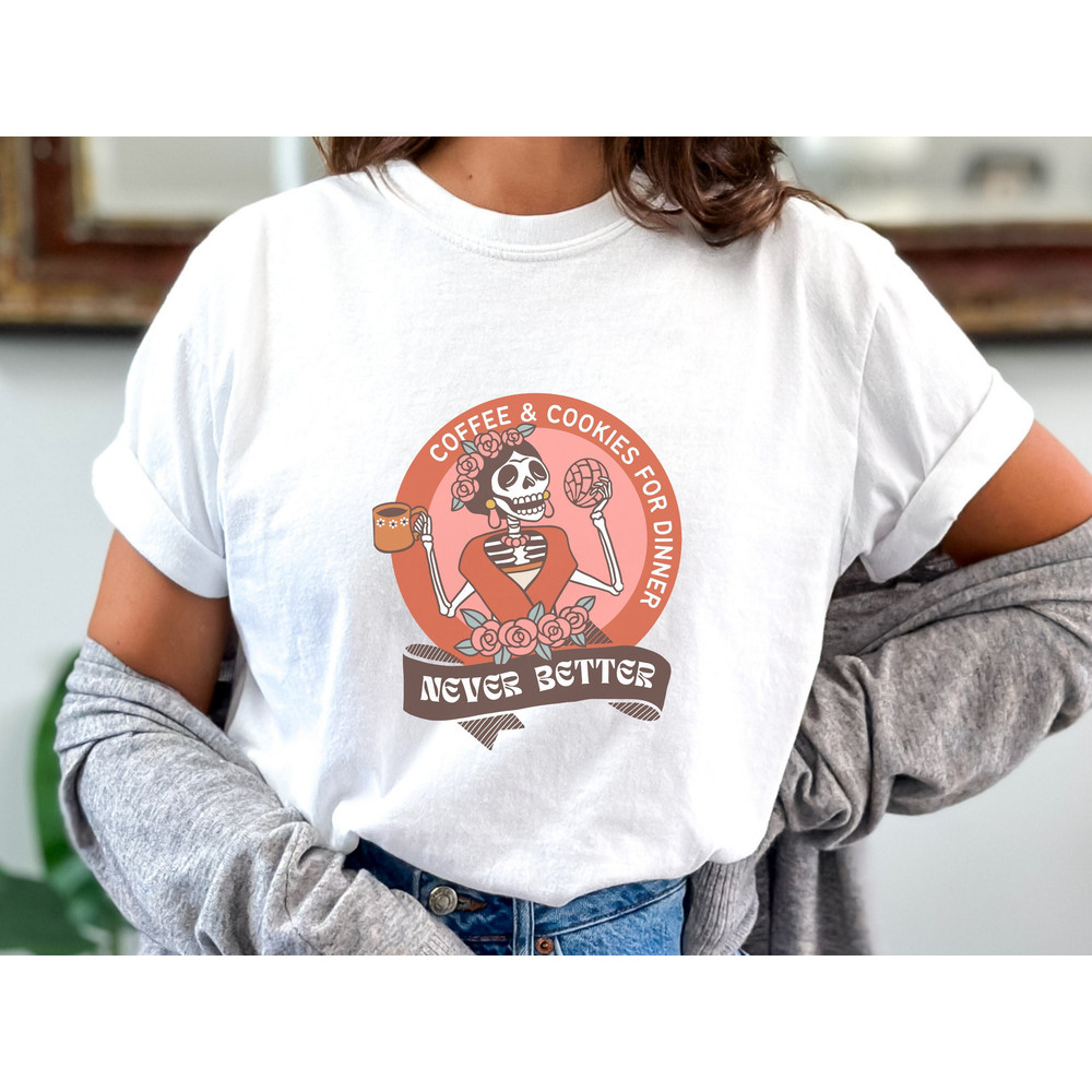 Mom Life Shirt Coffee Dinner with Cookies, Comfort Colors Mom Trendy Tshirt, Mom Shirt Gift, Gifts For Mom, Mother Day Shirt, New Mama Tee.jpg