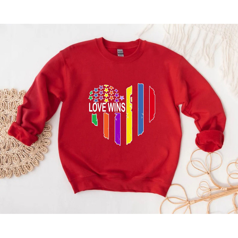 Love Wins Sweatshirt, LGBT Love Sweater, Gay Pride Gift, Queer Gift, Rainbow Love Sweater, Pride Celebration Sweatshirt, LGBTQ Outfit.jpg