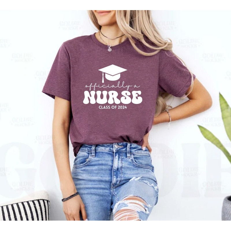 Officially A Nurse Class Ff 2024 Shirt, Gift For Nurse, Nurse Life Shirt, Nursing Student T-shirt, Nurse Appreciation Gift, Unisex Tee.jpg