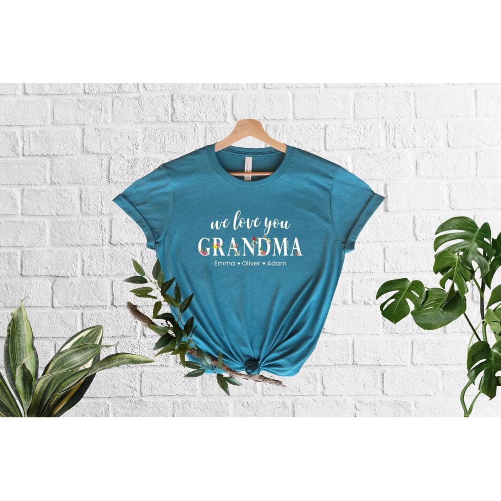 Personalized Grandma Shirt, Nana Shirt, Gift For Gigi, Customized Mother's Day Shirt, Grandchildren Custom Name Shirt, Mothers Day Gift.jpg