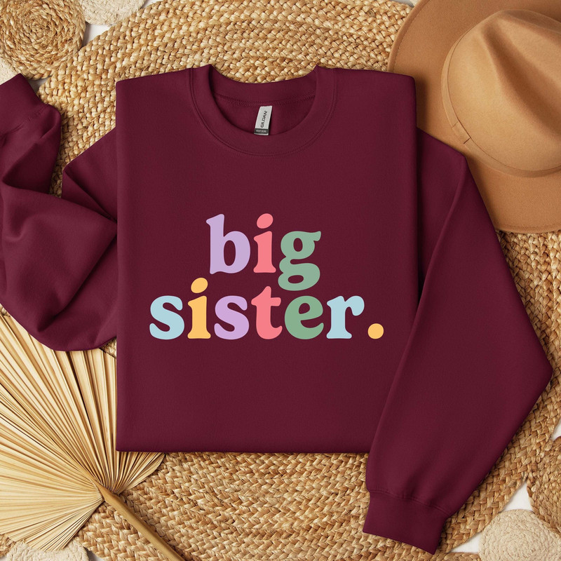 Big Sister Sweatshirt, New Big Sister Sweatshirt, Baby Announcement Hoodie, Sister Birthday Gift, Big Sister Hoodie, Big Sister Gift.jpg