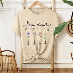 custom grandmas garden shirt, custom grandkids name tee, 25