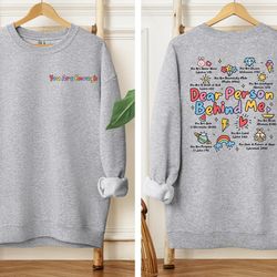 you are enough sweatshirt, dear person behind me sweatshirt, 89