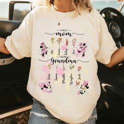 minnie mouse first mom now grandma t-shirt, custom disneylan, 66