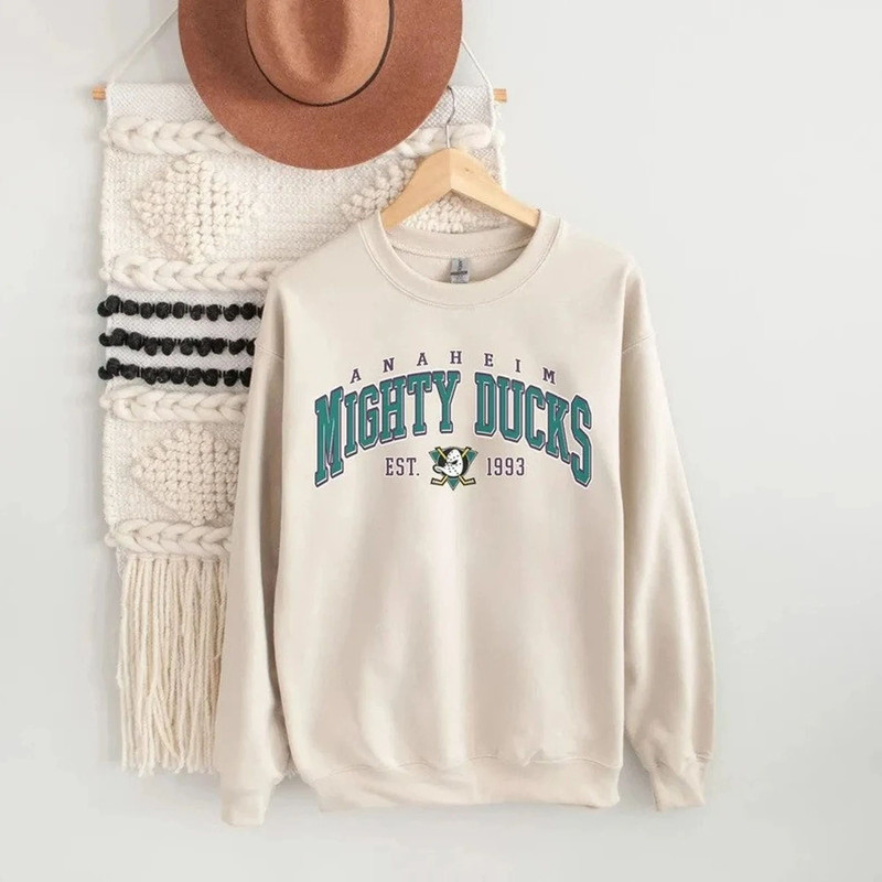 Anaheim Mighty Ducks Vintage Logo Sweater, Anaheim Ducks Tee, Hockey Sweatshirt, Vintage Sweatshirt, Hockey Fan Shirt, Anaheim Hockey Shirt.jpg