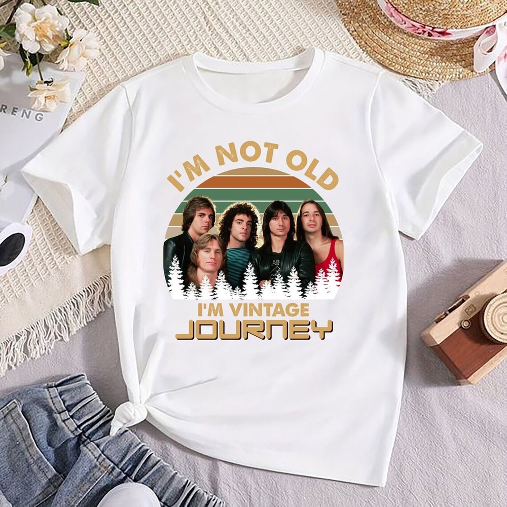 Journey Fan I'm Not Old I'm Vintage Shirt, Journey Band Freedom Tour 2024 Shirt, Journey Band Merch, Journey Fan Gift Shirt, 90s Vintage Tee.jpg